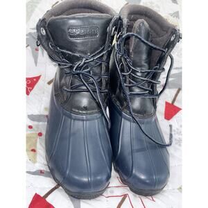 Sperry Rubber Duck Boots Boys Size 5 Navy / Black